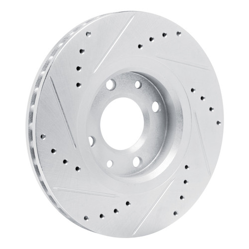 R1 03-25 Peugeot Partner (Mexico) Front Left Drilled & Slotted Silver Brake Rotor