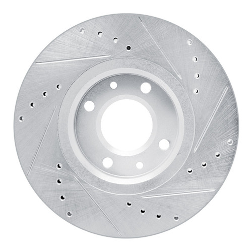 R1 03-25 Peugeot Partner (Mexico) Front Left Drilled & Slotted Silver Brake Rotor