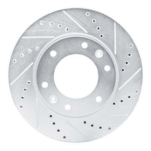 R1 09-19 Dodge H100 (Mexico) Front Right Drilled & Slotted Silver Brake Rotor