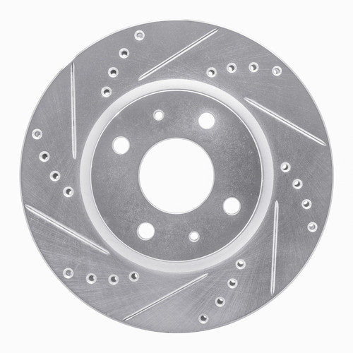 R1 97-02 Peugeot 306 (Mexico) Rear Left Drilled & Slotted Silver Brake Rotor