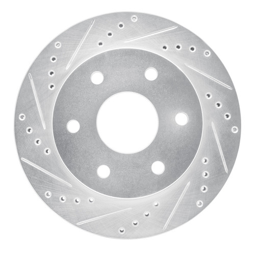 R1 09-15 Toyota Hilux (Mexico) Front Left Drilled & Slotted Silver Brake Rotor
