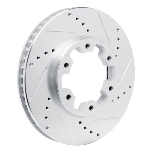 R1 02-24 Nissan NV350 UrVan (Mexico) Front Right Drilled & Slotted Silver Brake Rotor