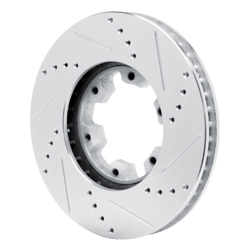 R1 02-24 Nissan NV350 UrVan (Mexico) Front Right Drilled & Slotted Silver Brake Rotor