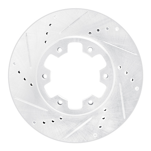 R1 02-24 Nissan NV350 UrVan (Mexico) Front Left Drilled & Slotted Silver Brake Rotor