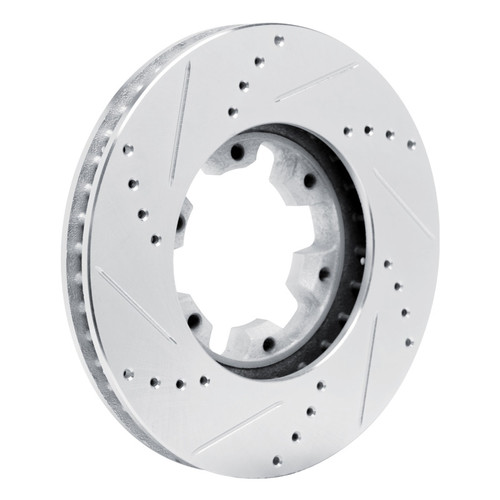 R1 02-24 Nissan NV350 UrVan (Mexico) Front Left Drilled & Slotted Silver Brake Rotor