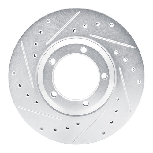 R1 03-05 Dodge H100 (Mexico) Front Left Drilled & Slotted Silver Brake Rotor