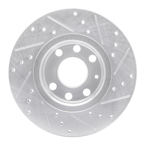 R1 06-10 Fiat Punto (Mexico) Front Left Drilled & Slotted Silver Brake Rotor