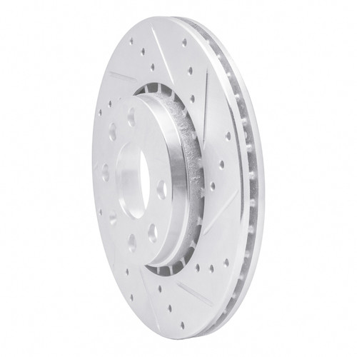 R1 06-10 Fiat Punto (Mexico) Front Right Drilled & Slotted Silver Brake Rotor