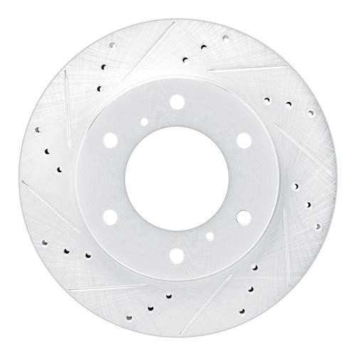 R1 07-17 Mitsubishi L200 (Mexico) Front Left Drilled & Slotted Silver Brake Rotor