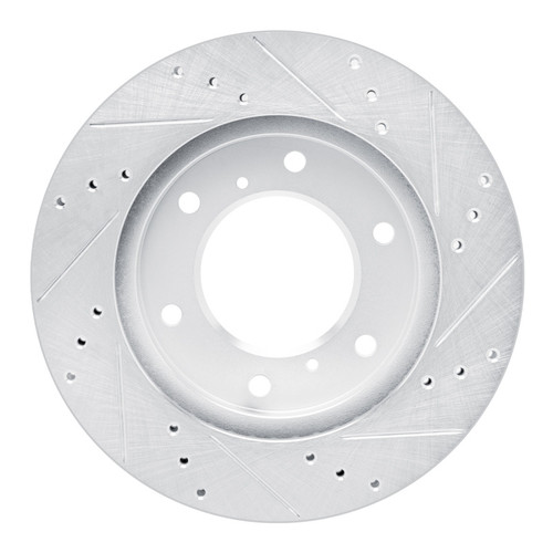 R1 07-17 Mitsubishi L200 (Mexico) Front Left Drilled & Slotted Silver Brake Rotor