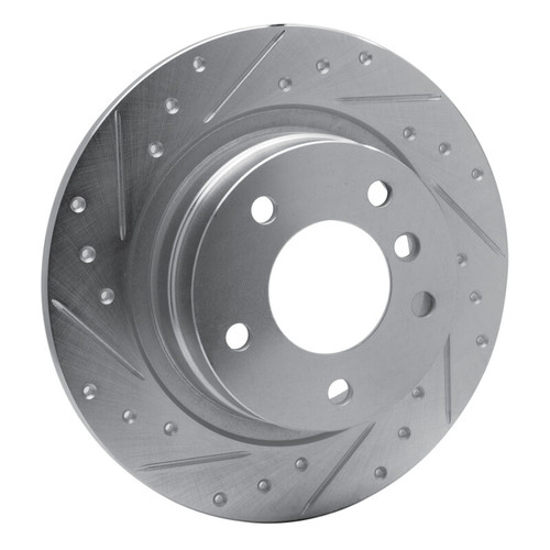 R1 05-12 BMW 120i (Mexico) Rear Left Drilled & Slotted Silver Brake Rotor