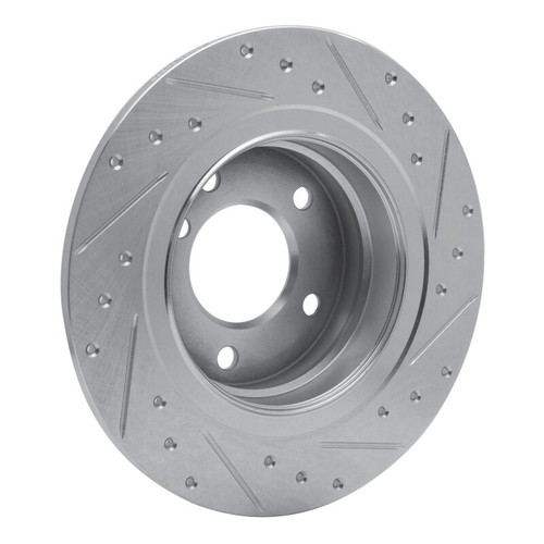 R1 05-12 BMW 120i (Mexico) Rear Left Drilled & Slotted Silver Brake Rotor