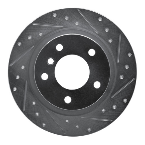 R1 05-12 BMW 120i (Mexico) Rear Right Drilled & Slotted Silver Brake Rotor