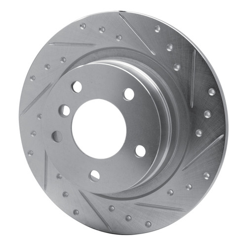 R1 05-12 BMW 120i (Mexico) Rear Right Drilled & Slotted Silver Brake Rotor