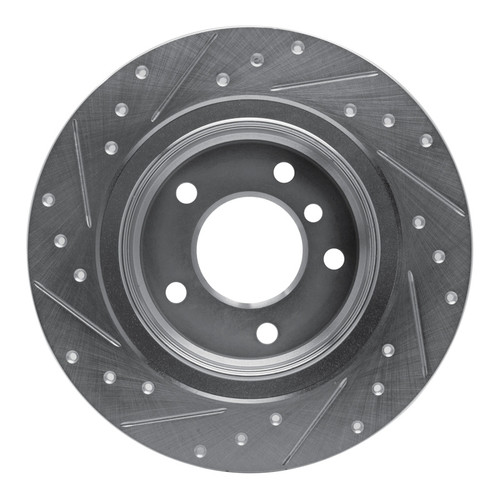 R1 05-12 BMW 120i (Mexico) Rear Right Drilled & Slotted Silver Brake Rotor