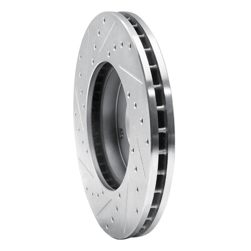 R1 02-07 Nissan X-Trail (Mexico) Front Right Drilled & Slotted Silver Brake Rotor