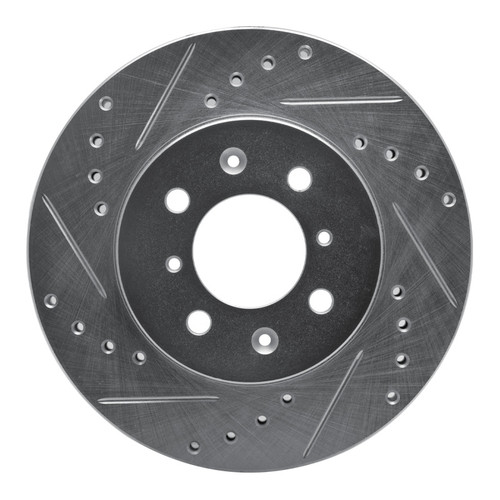 R1 06-11 Fiat Panda (Mexico) Front Left Drilled & Slotted Silver Brake Rotor