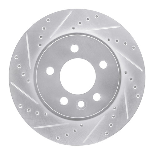 R1 10-17 Volkswagen AMAROK (Mexico) Front Left Drilled & Slotted Silver Brake Rotor