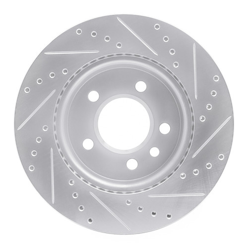 R1 10-17 Volkswagen AMAROK (Mexico) Front Left Drilled & Slotted Silver Brake Rotor