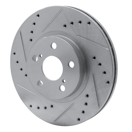 R1 09-15 Toyota Corolla (Mexico) Front Left Drilled & Slotted Silver Brake Rotor