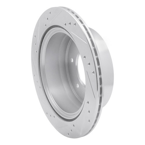 R1 15-17 Mitsubishi Montero Limited (Mexico) Rear Right Drilled & Slotted Silver Brake Rotor