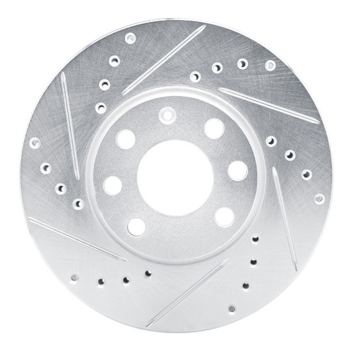 R1 00-05 Chevrolet Zafira (Mexico) Front Left Drilled & Slotted Silver Brake Rotor