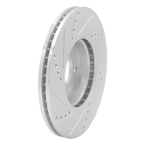 R1 16-25 Mazda 2 (Mexico) Front Right Drilled & Slotted Silver Brake Rotor