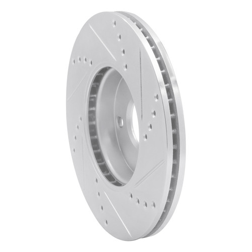 R1 16-25 Mazda 2 (Mexico) Front Left Drilled & Slotted Silver Brake Rotor