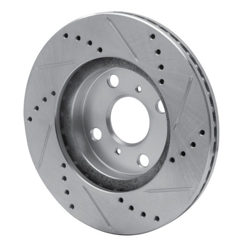 R1 04-06 ScIon XA Front Left Drilled & Slotted Silver Brake Rotor
