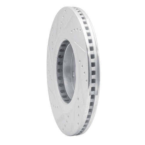 R1 16-25 Mazda 6 Front Right Drilled & Slotted Silver Brake Rotor