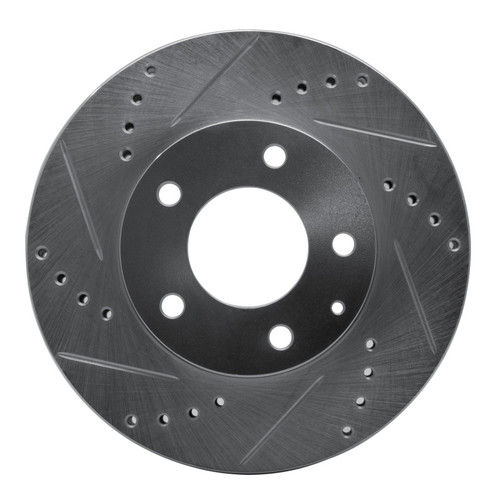R1 95-06 Mazda MPV Front Left Drilled & Slotted Silver Brake Rotor
