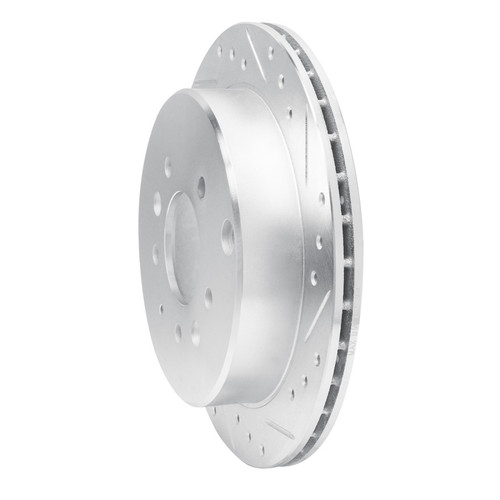 R1 92-06 Mazda MPV Rear Right Drilled & Slotted Silver Brake Rotor