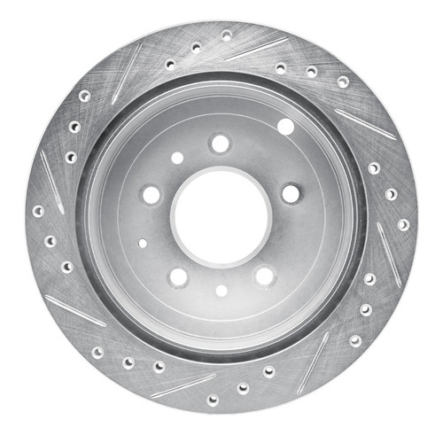 R1 92-06 Mazda MPV Rear Right Drilled & Slotted Silver Brake Rotor