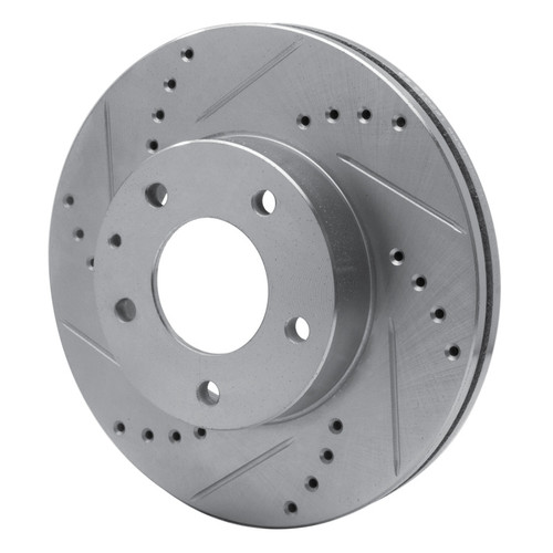 R1 92-95 Mazda MPV Front Left Drilled & Slotted Silver Brake Rotor
