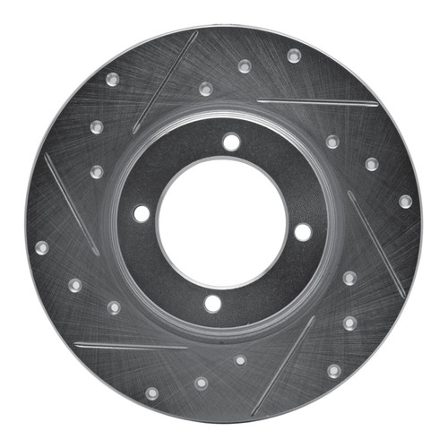R1 74-84 Ford COURIER (USA/Canada) Front Left Drilled & Slotted Silver Brake Rotor