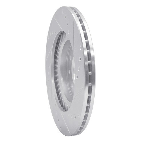 R1 06-15 Mazda MX-5 Miata Front Left Drilled & Slotted Silver Brake Rotor