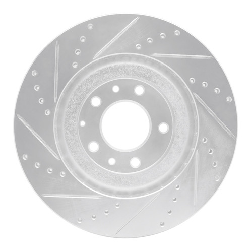 R1 04-11 Mazda RX-8 Front Right Drilled & Slotted Silver Brake Rotor