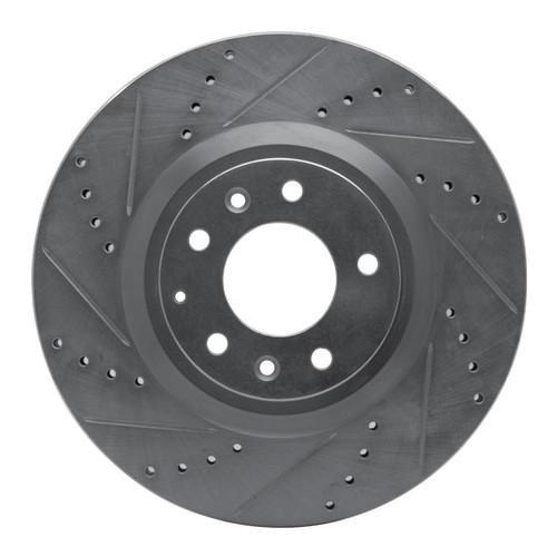 R1 04-11 Mazda RX-8 Front Left Drilled & Slotted Silver Brake Rotor