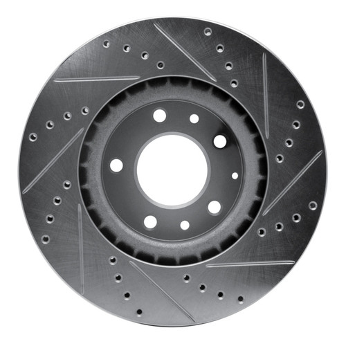 R1 04-08 Mazda RX-8 Front Left Drilled & Slotted Silver Brake Rotor