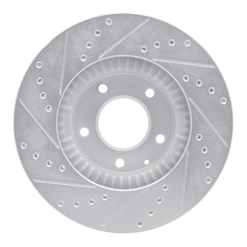 R1 01-02 Mazda Millenia Front Right Drilled & Slotted Silver Brake Rotor