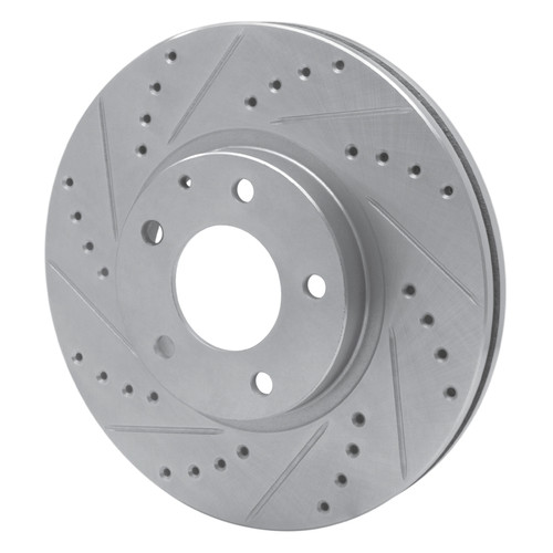 R1 01-02 Mazda Millenia Front Left Drilled & Slotted Silver Brake Rotor