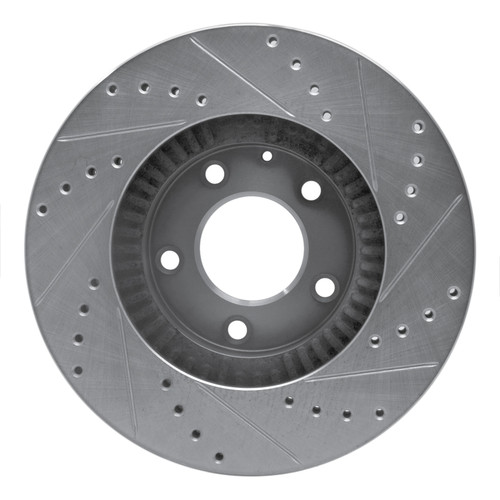 R1 01-02 Mazda Millenia Front Left Drilled & Slotted Silver Brake Rotor
