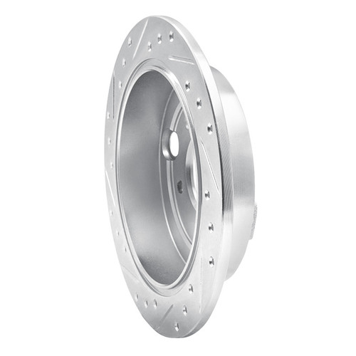 R1 95-02 Mazda Millenia Rear Right Drilled & Slotted Silver Brake Rotor