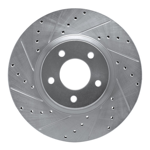 R1 88-91 Mazda 929 Front Left Drilled & Slotted Silver Brake Rotor EDZ-80018L