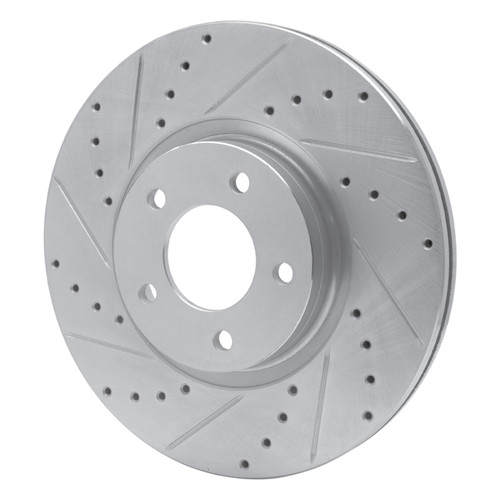 R1 88-91 Mazda 929 Front Left Drilled & Slotted Silver Brake Rotor EDZ-80018L