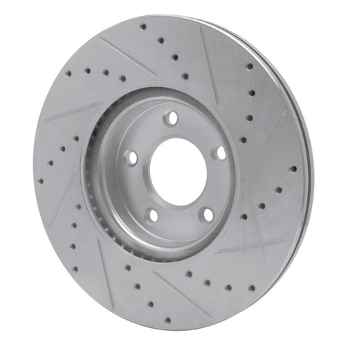 R1 88-91 Mazda 929 Front Left Drilled & Slotted Silver Brake Rotor EDZ-80018L