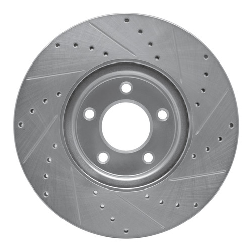 R1 88-91 Mazda 929 Front Left Drilled & Slotted Silver Brake Rotor EDZ-80018L
