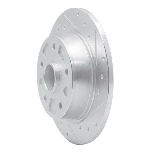 R1 88-92 Ford Probe Rear Right Drilled & Slotted Silver Brake Rotor