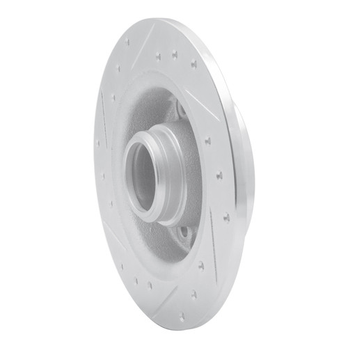 R1 88-92 Ford Probe Rear Right Drilled & Slotted Silver Brake Rotor