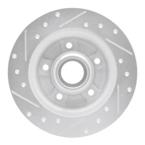 R1 88-92 Ford Probe Rear Right Drilled & Slotted Silver Brake Rotor